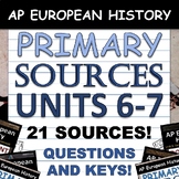 Primary Source Bundle - 21 SOURCES - AP Euro - Questions a