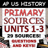 Primary Source Bundle - APUSH / AP US History - Questions 