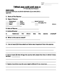 Primary Source Analysis Worksheet