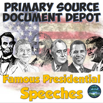 Preview of Primary Source Documents: Famous Presidential Speeches with Test Prep