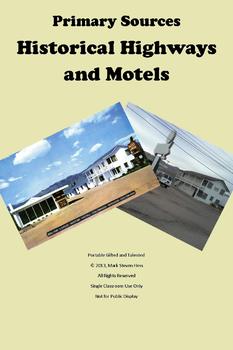Preview of Primary Sources with Postcards:  Historical Highways and Motels FREE!