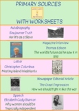 Primary Sources+Workseets - Black and White Printable