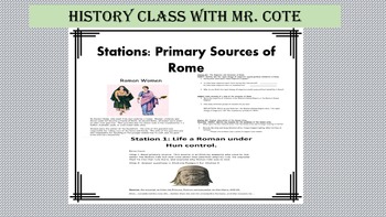 Preview of Primary Sources from Rome: Stations