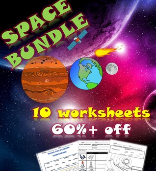 Preview of Primary Space Bundle: (10 worksheets, 60%+ off)