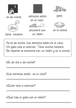 Primary Spanish Reading Short Passages With Questions And