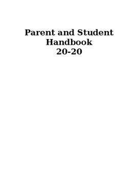 Preview of Primary Student Sample of Parent Handbook (editable resource)