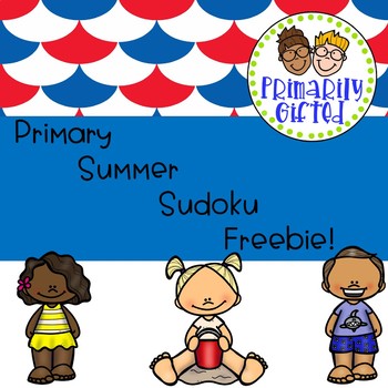 Preview of Primary Summer Sudoku Freebie