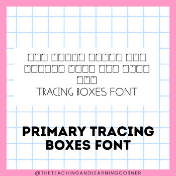 Preview of Primary Tracing Boxes Font
