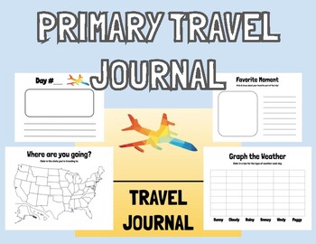 Preview of Primary Travel / Vacation Journal - NO PREP with writing, graphing, & drawing