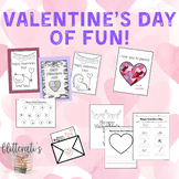 Primary Valentine’s Day Activities: ELA Math Cards Craft W