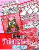 Valentine's Coloring Sheets, Bookmarks, Cards, and Art Lessons