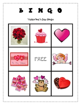 Primary Valentine's Day Bingo - Picture Version By Kilbycrew 