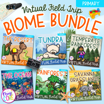 Preview of Primary Virtual Field Trips - Biomes Bundle Habitats - Google Slides & Seesaw