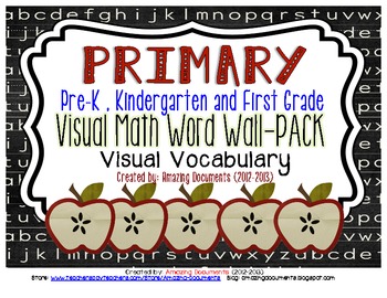 Preview of Primary - Visual Math Word Wall