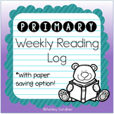 Kindergarten Weekly Reading Log {Reading Log for Kindergarten}