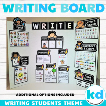 BEST CENTER IDEA I'VE EVER HAD: I created a tri-fold board for reading,  writing, word work, money, a…