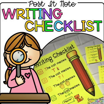 Preview of Primary Writing Checklist for Self Editing Sentence Revising Printable PDF