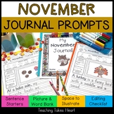 Primary Writing Journal Prompts | November