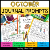 Primary Writing Journal Prompts | October