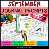 Primary Writing Journal Prompts | September