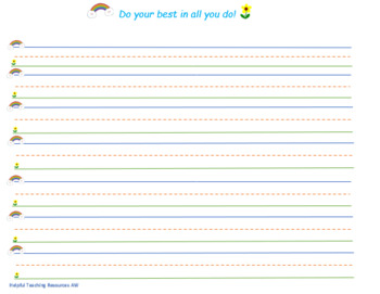 Primary Writing Lined Template With Picture Box by HelpfulTeaching