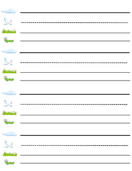 Free Kindergarten Lined Writing Paper 