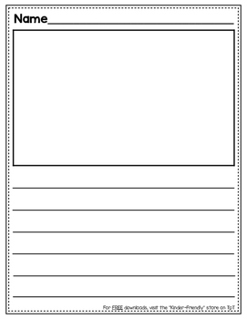 primary writing template