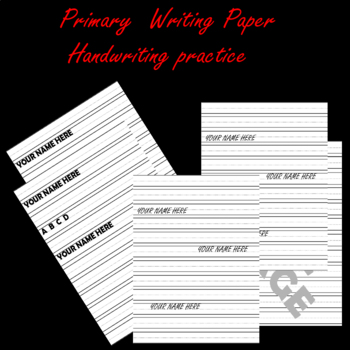 Preview of Primary  Writing Paper : Handwriting practice