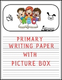 Primary Writing Paper With Picture Box: Wide Ruled With Do