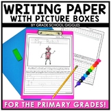 Writing Template With Lines & Picture Box - Horizontal & V