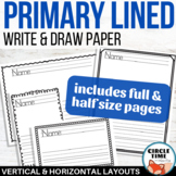Primary Writing Paper with Picture Boxes, Landscape, Verti