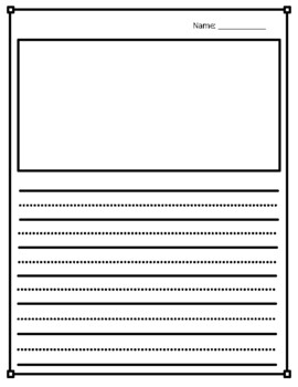 primary writing paper with picture box teaching resources tpt