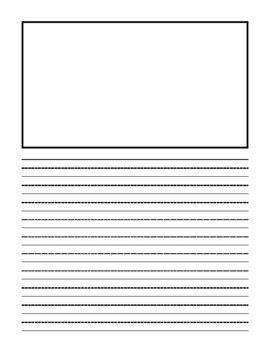 Primary Writing Paper with Picture Box