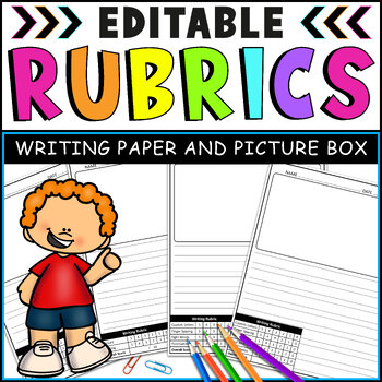 FREE} Primary Writing Journal Paper with Picture Rubric for Beginning  Writers