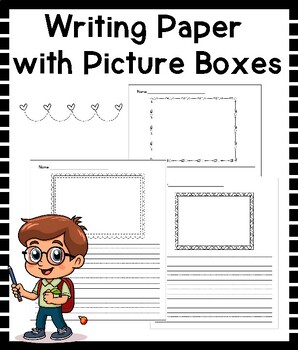 Preview of Primary Writing Paper with Picture Boxes
