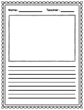 lined paper template with borders