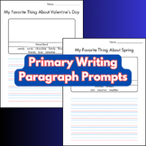 Primary Writing Paragraph Prompts Templates ✏️