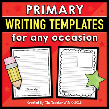Preview of Primary Writing Templates for Any Occasion