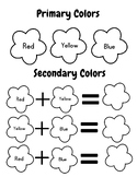 Primary and Secondary Color Flowers Worksheet