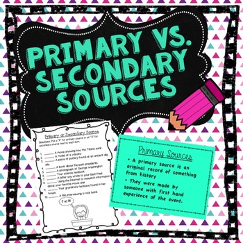 Preview of Primary and Secondary Sources Powerpoint and Activities