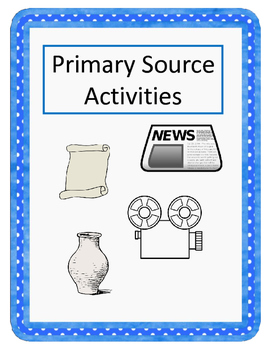 Preview of Primary and Secondary Source Activity Cards