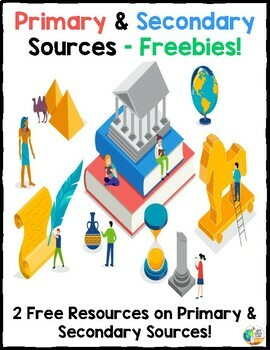 Preview of Primary and Secondary Sources - Free Resources!