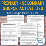 Primary and Secondary Sources Activities and Worksheets | 