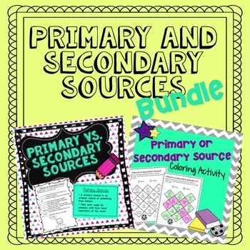 Preview of Primary and Secondary Sources Bundle