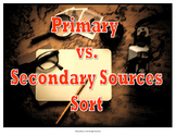 VS.1 - Primary and Secondary Sources Sort