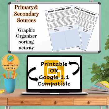 Preview of Primary and Secondary Sources Sorting Activity-FREE