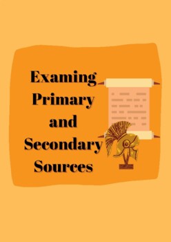 Preview of Primary and Secondary Sources activity