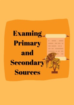 Primary and Secondary Sources activity by Little Bunnies Learning