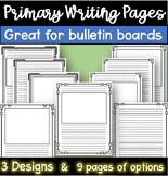 Primary writing paper with boxes lined paper decorative pa