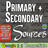Primary v Secondary Sources Activity | Where does informat